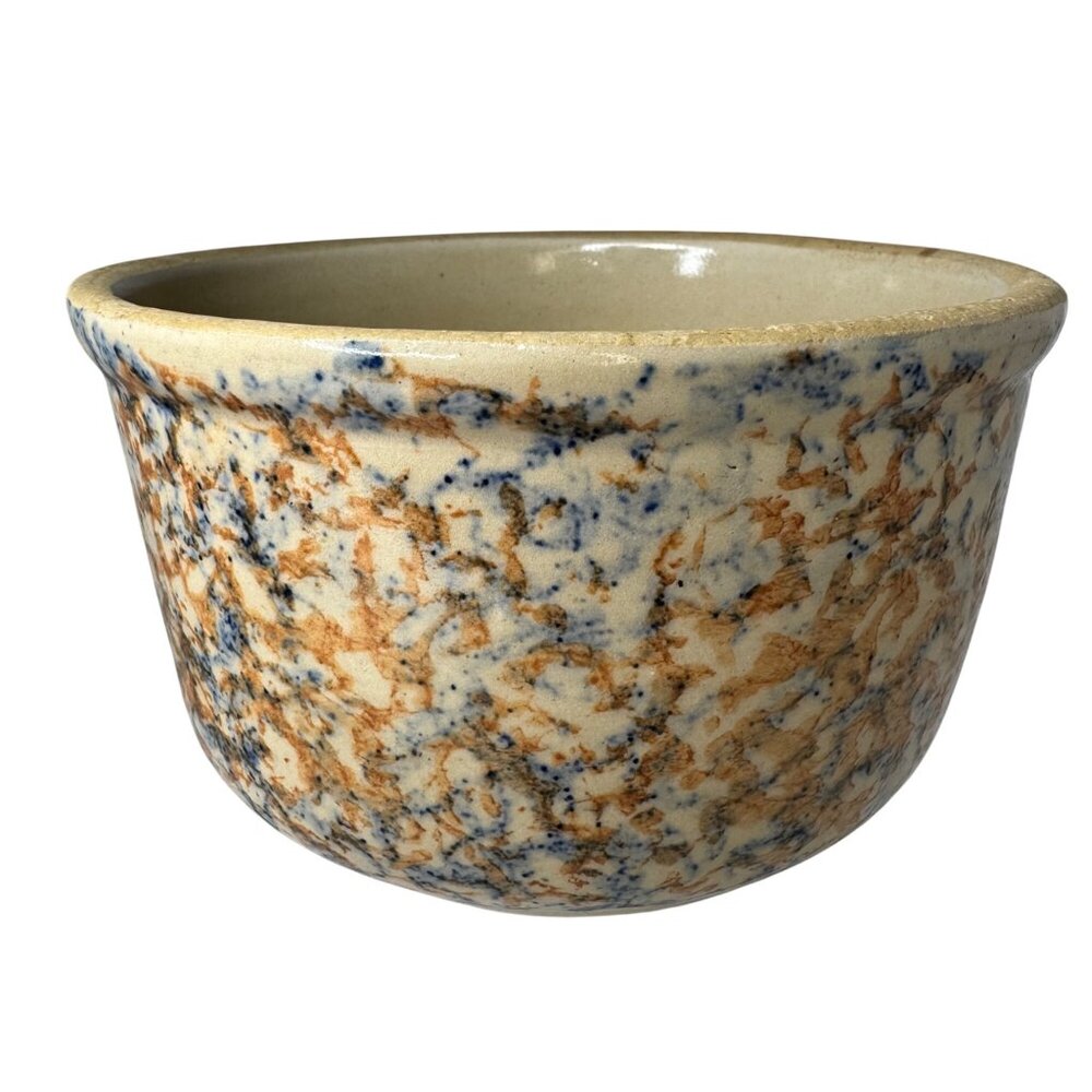Red Wing Spongeware Crock Bowl 7” Decorative Stoneware Vintage Speckled Sponge C - Picture 5 of 12